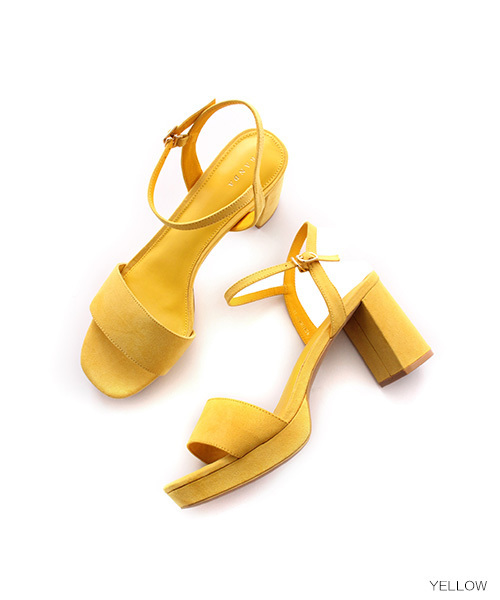 RANDA（ランダ）の「スクエアトゥサンダル（サンダル・レディース・ピンク/ブラック/イエロー/ベージュ・L/S/LL/M）」の4枚目の写真