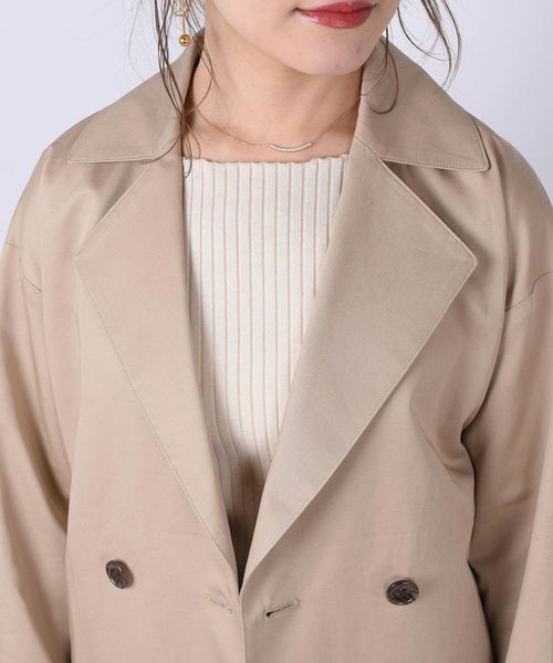 liflattie ships(リフラティ シップス)の「liflattie ships:ショートトレンチ◇(トレンチコート・レディース・ライトブルー/ベージュ・SMALL/MEDIUM)」の9枚目の写真