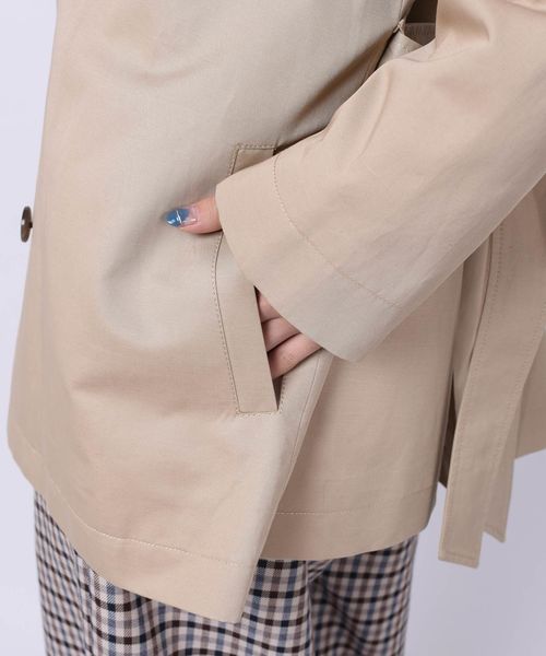 liflattie ships(リフラティ シップス)の「liflattie ships:ショートトレンチ◇(トレンチコート・レディース・ライトブルー/ベージュ・SMALL/MEDIUM)」の10枚目の写真