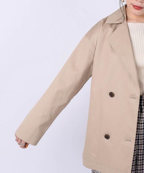 liflattie ships(リフラティ シップス)の「liflattie ships:ショートトレンチ◇(トレンチコート・レディース・ライトブルー/ベージュ・SMALL/MEDIUM)」の11枚目の写真