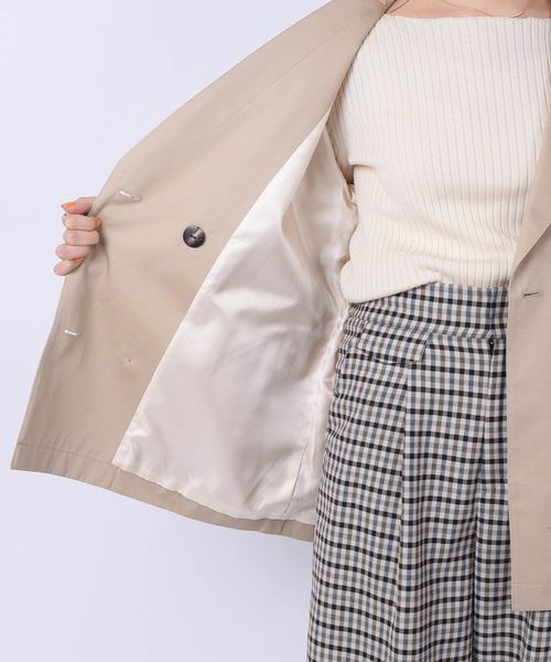 liflattie ships(リフラティ シップス)の「liflattie ships:ショートトレンチ◇(トレンチコート・レディース・ライトブルー/ベージュ・SMALL/MEDIUM)」の13枚目の写真