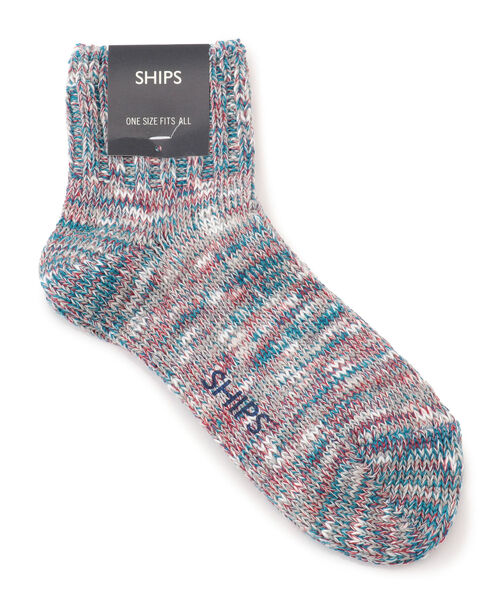 SHIPS（シップス）の「SU: SLAB MIX ソックス（ソックス/靴下・メンズ・ホワイト/ネイビー/ブルー/オレンジ/ライトグレー/ブラック/ロイヤルブルー・ONE SIZE）」の4枚目の写真