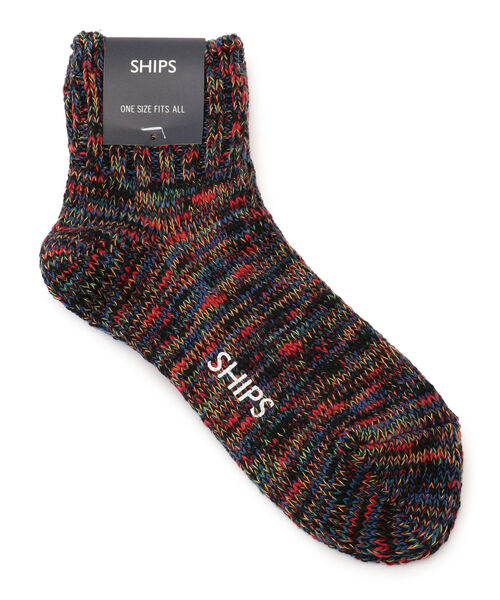 SHIPS（シップス）の「SU: SLAB MIX ソックス（ソックス/靴下・メンズ・ホワイト/ネイビー/ブルー/オレンジ/ライトグレー/ブラック/ロイヤルブルー・ONE SIZE）」の3枚目の写真