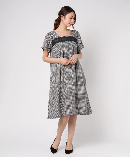 Samansa Mos2 サマンサ モスモス の 前後着レース半袖ワンピース ワンピース Wear
