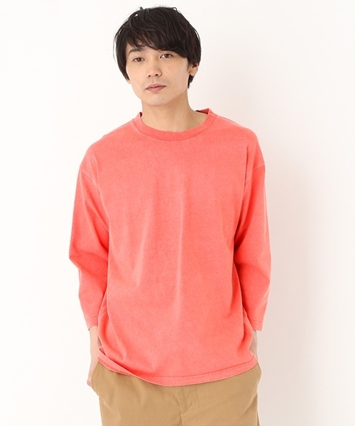 niko and...（ニコアンド）の「ピグメント7分袖プルオーバー（Tシャツ/カットソー・メンズ・ブルー/ブラック/ピンク・LARGE/MEDIUM）」の3枚目の写真