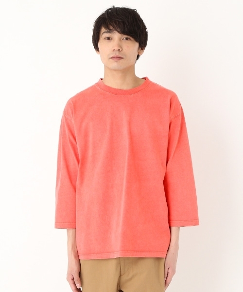 niko and...（ニコアンド）の「ピグメント7分袖プルオーバー（Tシャツ/カットソー・メンズ・ブルー/ブラック/ピンク・LARGE/MEDIUM）」の7枚目の写真