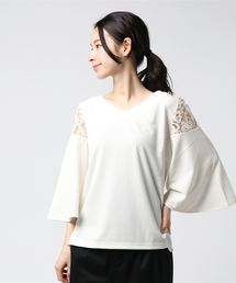 laboratory work | パネルレース袖フレアVプルオーバー(Tシャツ/カットソー)