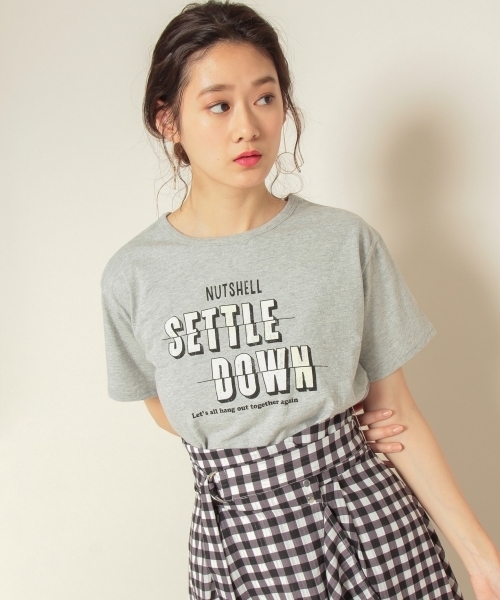 PAGEBOY（ページボーイ）の「ロゴプリントTシャツ（Tシャツ/カットソー・レディース・ブラック/オフホワイト/ライトグレー・FREE）」の16枚目の写真