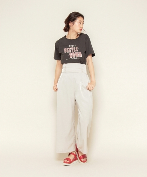 PAGEBOY（ページボーイ）の「ロゴプリントTシャツ（Tシャツ/カットソー・レディース・ブラック/オフホワイト/ライトグレー・FREE）」の19枚目の写真