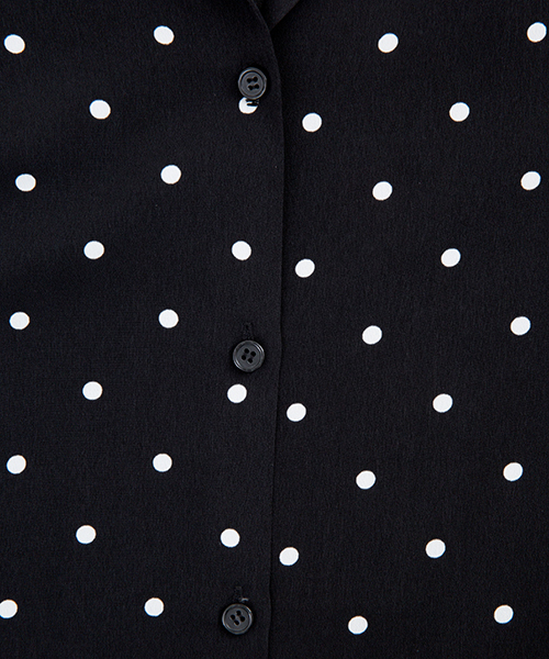 PUNYUS（プニュズ）の「ドット柄シャツ（シャツ/ブラウス・レディース・ブラック/ピンク・1/2/3/4）」の9枚目の写真