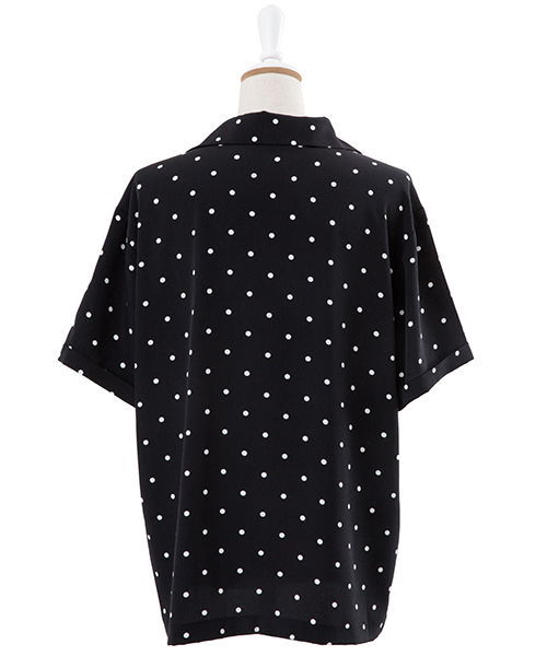 PUNYUS（プニュズ）の「ドット柄シャツ（シャツ/ブラウス・レディース・ブラック/ピンク・1/2/3/4）」の6枚目の写真