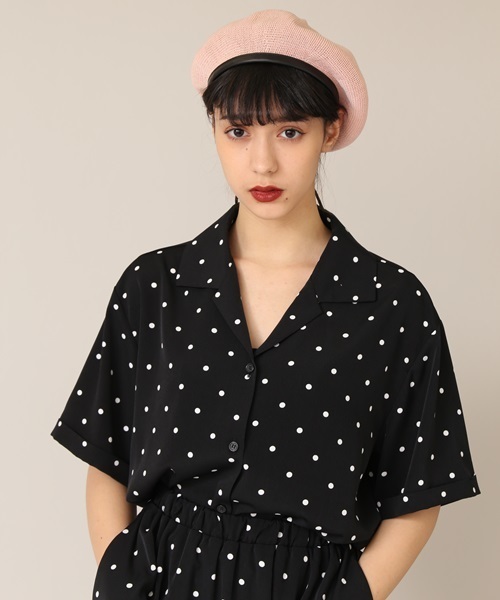 PUNYUS（プニュズ）の「ドット柄シャツ（シャツ/ブラウス・レディース・ブラック/ピンク・1/2/3/4）」の10枚目の写真
