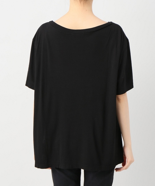 CALUX(キャラクス)の「CALUX MODAL Tシャツ(Tシャツ/カットソー・レディース・ホワイト/ブラック/カーキ・フリ-)」の9枚目の写真