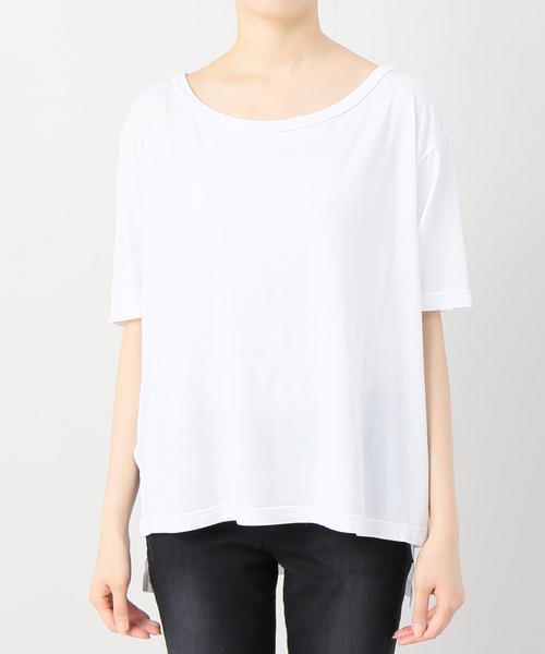 CALUX(キャラクス)の「CALUX MODAL Tシャツ(Tシャツ/カットソー・レディース・ホワイト/ブラック/カーキ・フリ-)」の16枚目の写真