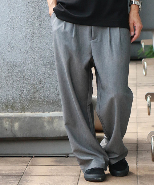 Confirm（コンファーム）の「Confirm / コンファーム 2タックワイドシルエットパンツ（スラックス・メンズ・グレー/ブラック/ベージュ・M/L）」の3枚目の写真