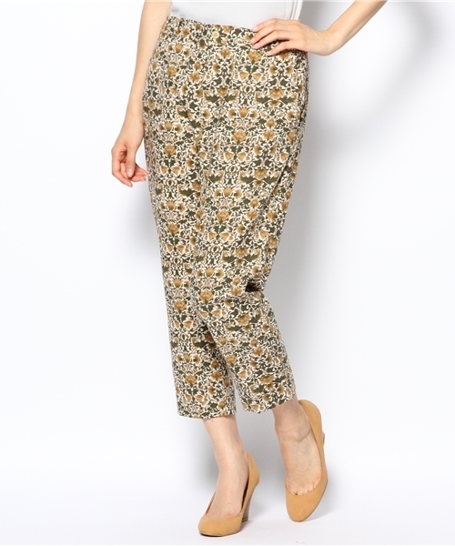 PUAL CE CIN（ピュアルセシン）の「花　プリントパンツ（その他パンツ・レディース・マスタード/ブラウン/ネイビー・FREE）」の3枚目の写真