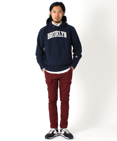 BEAMS(ビームス)の「□CHAMPION×BEAMS / 別注 フードパーカー(パーカー・メンズ・ネイビー・SMALL/MEDIUM/LARGE)」の9枚目の写真