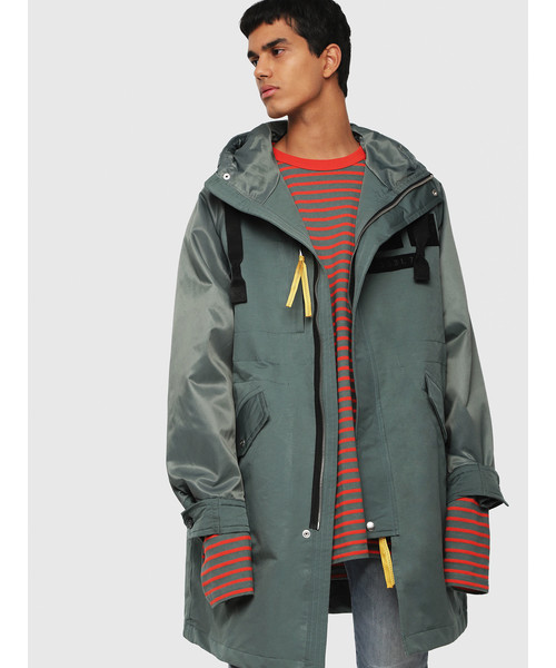 DIESEL(ディーゼル)の「メンズ ミックスファブリックコート