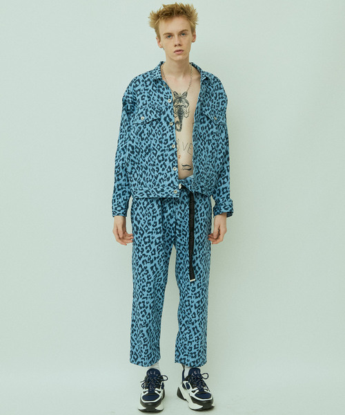 MYne（マイン）の「【MYne】 Leopard denim jacket（デニムジャケット 