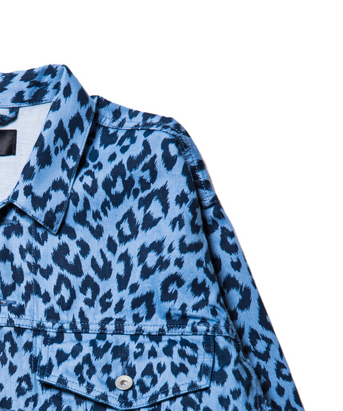 MYne（マイン）の「【MYne】 Leopard denim jacket（デニムジャケット 