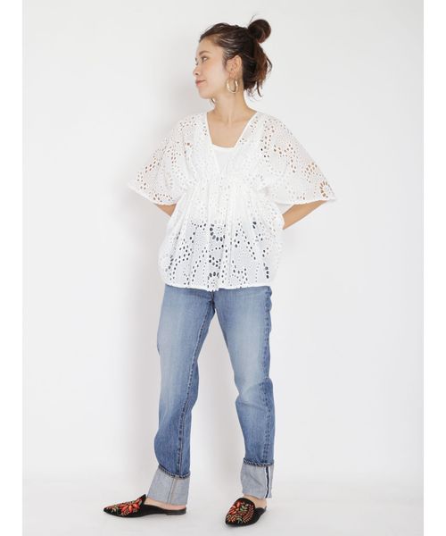 Ungrid(アングリッド)の「コットンレースボリュームブラウス(シャツ/ブラウス・レディース・パープル/オフホワイト/グリーン・FREE)」の18枚目の写真