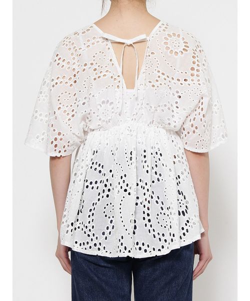 Ungrid(アングリッド)の「コットンレースボリュームブラウス(シャツ/ブラウス・レディース・パープル/オフホワイト/グリーン・FREE)」の5枚目の写真