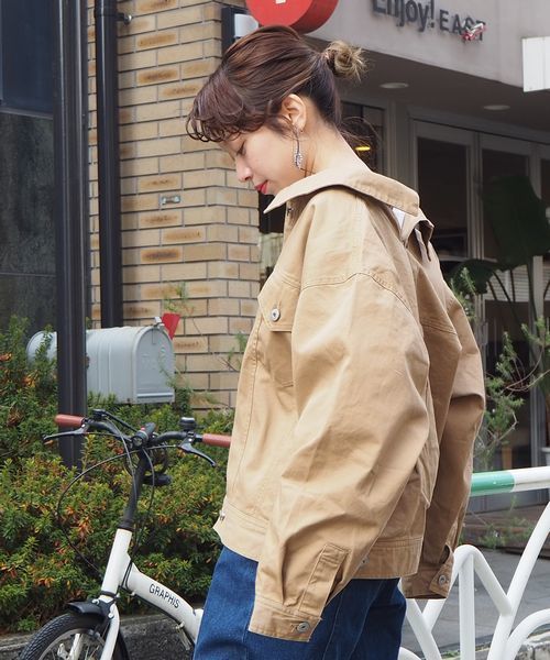 ヒューゴボス　Gジャン　デニムジャケット　スナップボタン　古着女子　M tiptop（ティップトップ）の「後ろボタンビッグGジャン（デニム