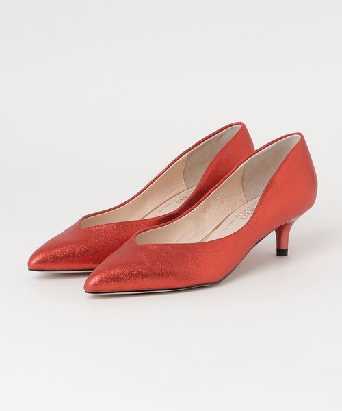 V SEVEN TWELVE THIRTY（ヴィセヴントゥエルヴサーティ）の「Ｖカットキトゥンヒールパンプス（パンプス・レディース・ネイビー/ブラック×ホワイト/グレー/レッド/シルバー/ピンク・22.5cm/23.5cm/23cm/24.5cm/24cm）」の8枚目の写真