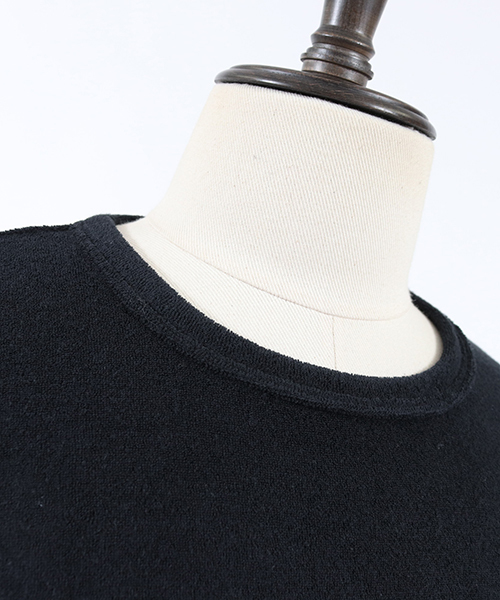 Jih Nunc（ジーヌンク）の「mt5699-ルーズシルエットパイル3-4カットソー（Tシャツ/カットソー・メンズ・ブラック/グレー/ベージュ・S/M/L）」の10枚目の写真