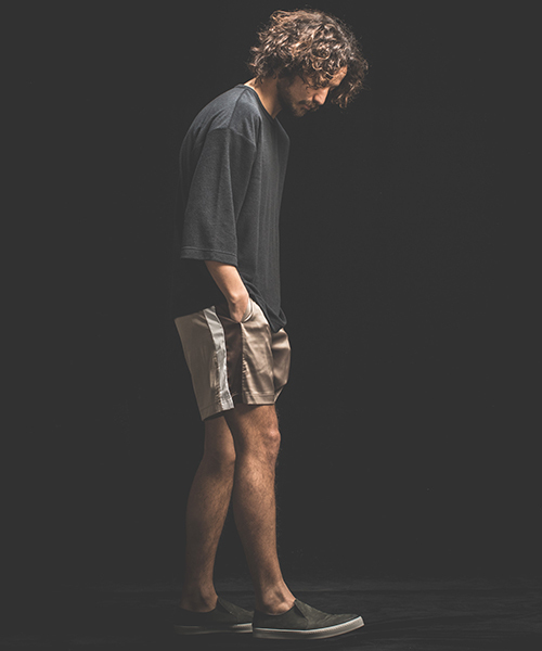 Jih Nunc（ジーヌンク）の「mt5699-ルーズシルエットパイル3-4カットソー（Tシャツ/カットソー・メンズ・ブラック/グレー/ベージュ・S/M/L）」の17枚目の写真