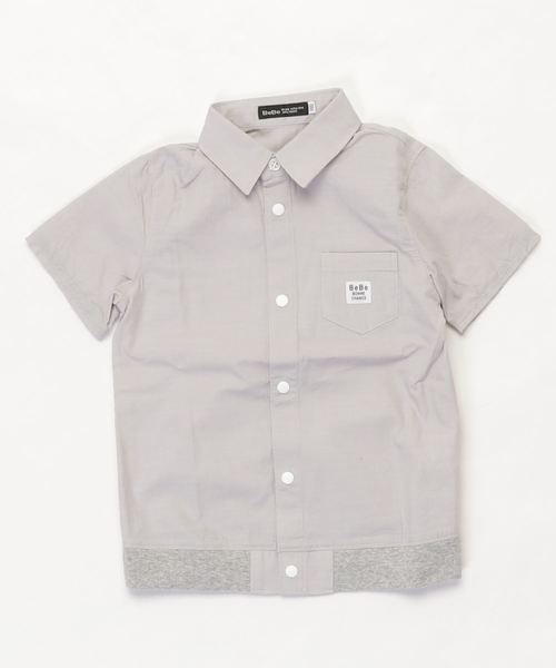 BeBe(ベベ)の「BeBe/シャンブレーUVシャツ風ジャケット(その他アウター・キッズ・グレー・110/120/130/140/150)」の1枚目の写真