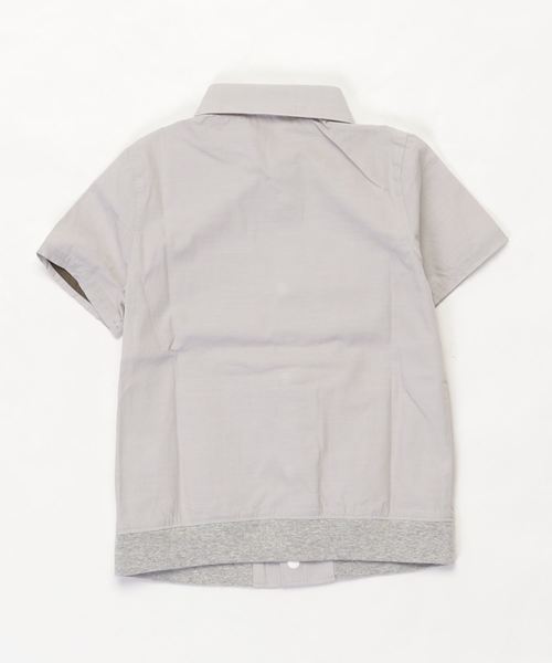 BeBe(ベベ)の「BeBe/シャンブレーUVシャツ風ジャケット(その他アウター・キッズ・グレー・110/120/130/140/150)」の2枚目の写真
