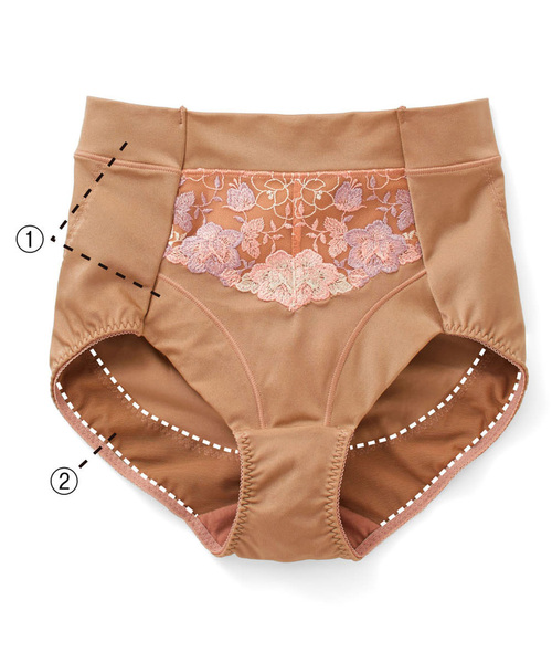 flufeel（フラフィール）の「バスト＆ヒップをグイッとアップ！ボディーライン格上げ　プルアップブラ＆ショーツ（ブラ&ショーツ・レディース・ベージュ/ライトブラウン/ピンク系その他・16）」の11枚目の写真