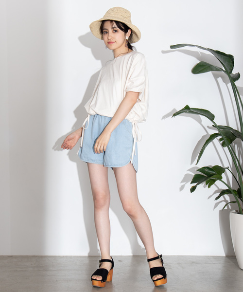 WEGO(ウィゴー)の「WEGO/サイドドロストTシャツ(Tシャツ/カットソー・レディース・ピンク/キナリ/ベージュ/イエロー・FREE)」の11枚目の写真