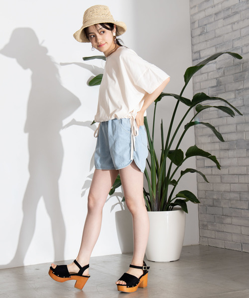 WEGO(ウィゴー)の「WEGO/サイドドロストTシャツ(Tシャツ/カットソー・レディース・ピンク/キナリ/ベージュ/イエロー・FREE)」の15枚目の写真