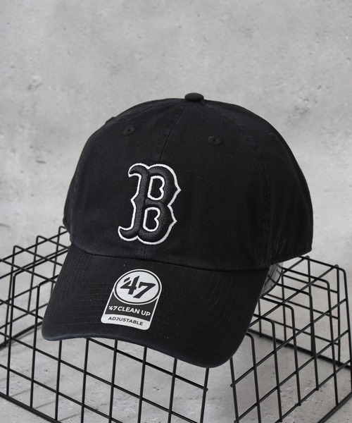 '47（フォーティーセブン）の「MLB公認 ’47BRAND CLEAN UP CAP レッドソックス クリーナップキャップ（キャップ・メンズ・ブルー系その他/ライトグリーン/ブルー/ネイビー/レッド/ピンク/ブルー系その他2/ナチュラル/ブルー系その他3/ブラック×ホワイト/ケリーグリーン・FREE）」の2枚目の写真