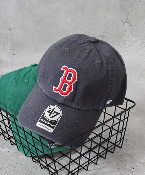 '47（フォーティーセブン）の「MLB公認 ’47BRAND CLEAN UP CAP レッドソックス クリーナップキャップ（キャップ・メンズ・ブルー系その他/ライトグリーン/ブルー/ネイビー/レッド/ピンク/ブルー系その他2/ナチュラル/ブルー系その他3/ブラック×ホワイト/ケリーグリーン・FREE）」の9枚目の写真