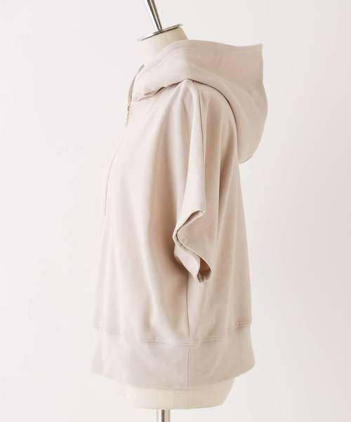 one after another NICE CLAUP（ワンアフターアナザーナイスクラップ）の「ハーフリングジップパーカー（Tシャツ/カットソー・レディース・アイボリー/ブラウン/モカ/ベージュ・FREE）」の13枚目の写真