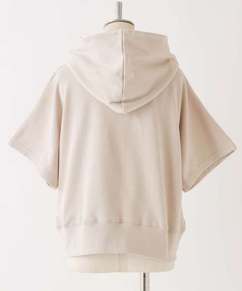 one after another NICE CLAUP（ワンアフターアナザーナイスクラップ）の「ハーフリングジップパーカー（Tシャツ/カットソー・レディース・アイボリー/ブラウン/モカ/ベージュ・FREE）」の14枚目の写真