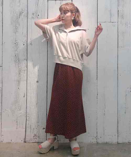 one after another NICE CLAUP（ワンアフターアナザーナイスクラップ）の「ハーフリングジップパーカー（Tシャツ/カットソー・レディース・アイボリー/ブラウン/モカ/ベージュ・FREE）」の17枚目の写真