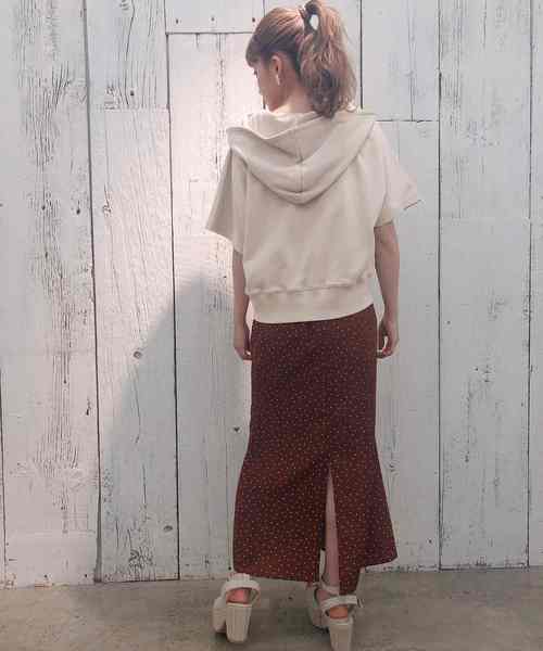 one after another NICE CLAUP（ワンアフターアナザーナイスクラップ）の「ハーフリングジップパーカー（Tシャツ/カットソー・レディース・アイボリー/ブラウン/モカ/ベージュ・FREE）」の18枚目の写真