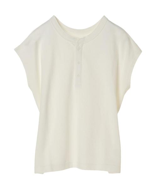 AMERICAN HOLIC（アメリカンホリック）の「鹿子ヘンリーネック2WAYカットプルオーバー＊（Tシャツ/カットソー・レディース・ブラック/オフホワイト/グリーン/ブルー系その他2・M/L）」の18枚目の写真