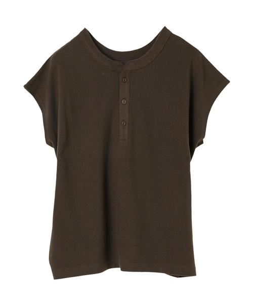 AMERICAN HOLIC（アメリカンホリック）の「鹿子ヘンリーネック2WAYカットプルオーバー＊（Tシャツ/カットソー・レディース・ブラック/オフホワイト/グリーン/ブルー系その他2・M/L）」の10枚目の写真