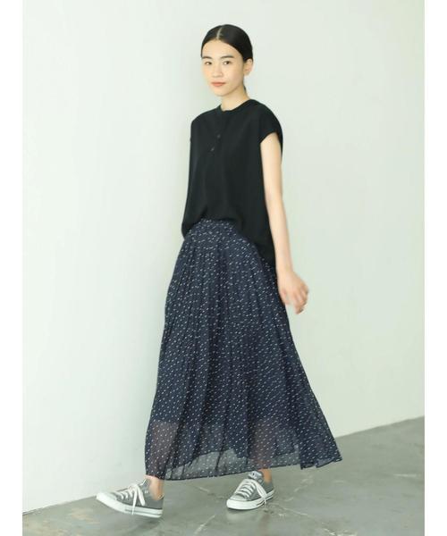 AMERICAN HOLIC（アメリカンホリック）の「鹿子ヘンリーネック2WAYカットプルオーバー＊（Tシャツ/カットソー・レディース・ブラック/オフホワイト/グリーン/ブルー系その他2・M/L）」の20枚目の写真