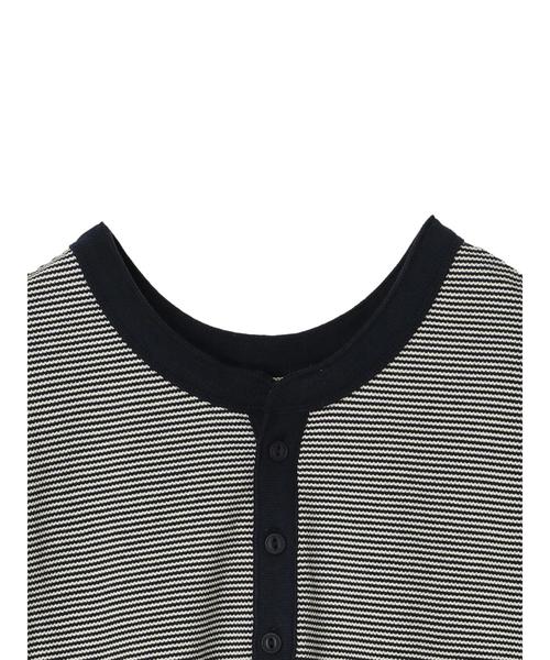 AMERICAN HOLIC（アメリカンホリック）の「鹿子ヘンリーネック2WAYカットプルオーバー＊（Tシャツ/カットソー・レディース・ブラック/オフホワイト/グリーン/ブルー系その他2・M/L）」の21枚目の写真