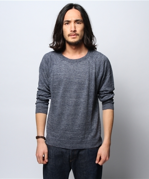 JOURNAL STANDARD(ジャーナルスタンダード)の「リネントップカラークルーネックニット #(ニット/セーター・メンズ・ホワイト/ベージュ/ネイビー/ダークブルー・LARGE/MEDIUM)」の5枚目の写真