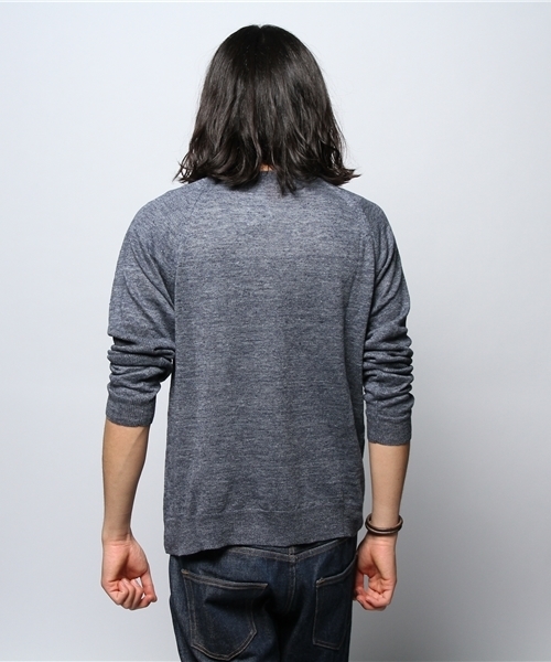 JOURNAL STANDARD(ジャーナルスタンダード)の「リネントップカラークルーネックニット #(ニット/セーター・メンズ・ホワイト/ベージュ/ネイビー/ダークブルー・LARGE/MEDIUM)」の7枚目の写真