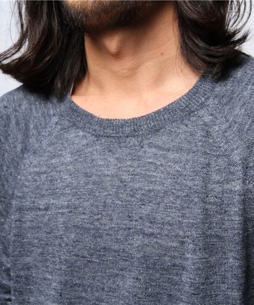 JOURNAL STANDARD(ジャーナルスタンダード)の「リネントップカラークルーネックニット #(ニット/セーター・メンズ・ホワイト/ベージュ/ネイビー/ダークブルー・LARGE/MEDIUM)」の8枚目の写真