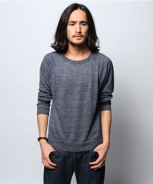 JOURNAL STANDARD(ジャーナルスタンダード)の「リネントップカラークルーネックニット #(ニット/セーター・メンズ・ホワイト/ベージュ/ネイビー/ダークブルー・LARGE/MEDIUM)」の11枚目の写真