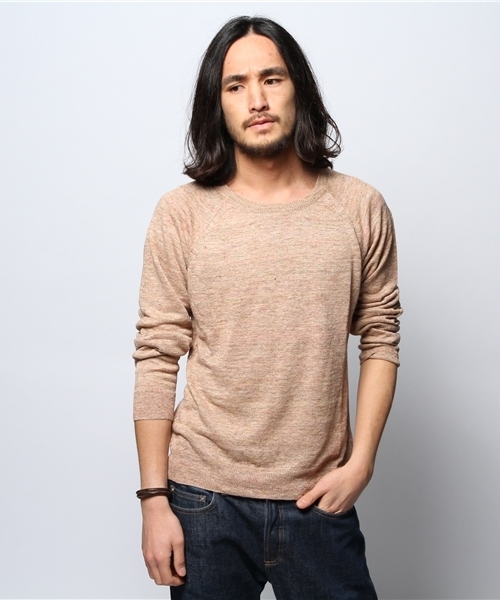 JOURNAL STANDARD(ジャーナルスタンダード)の「リネントップカラークルーネックニット #(ニット/セーター・メンズ・ホワイト/ベージュ/ネイビー/ダークブルー・LARGE/MEDIUM)」の13枚目の写真